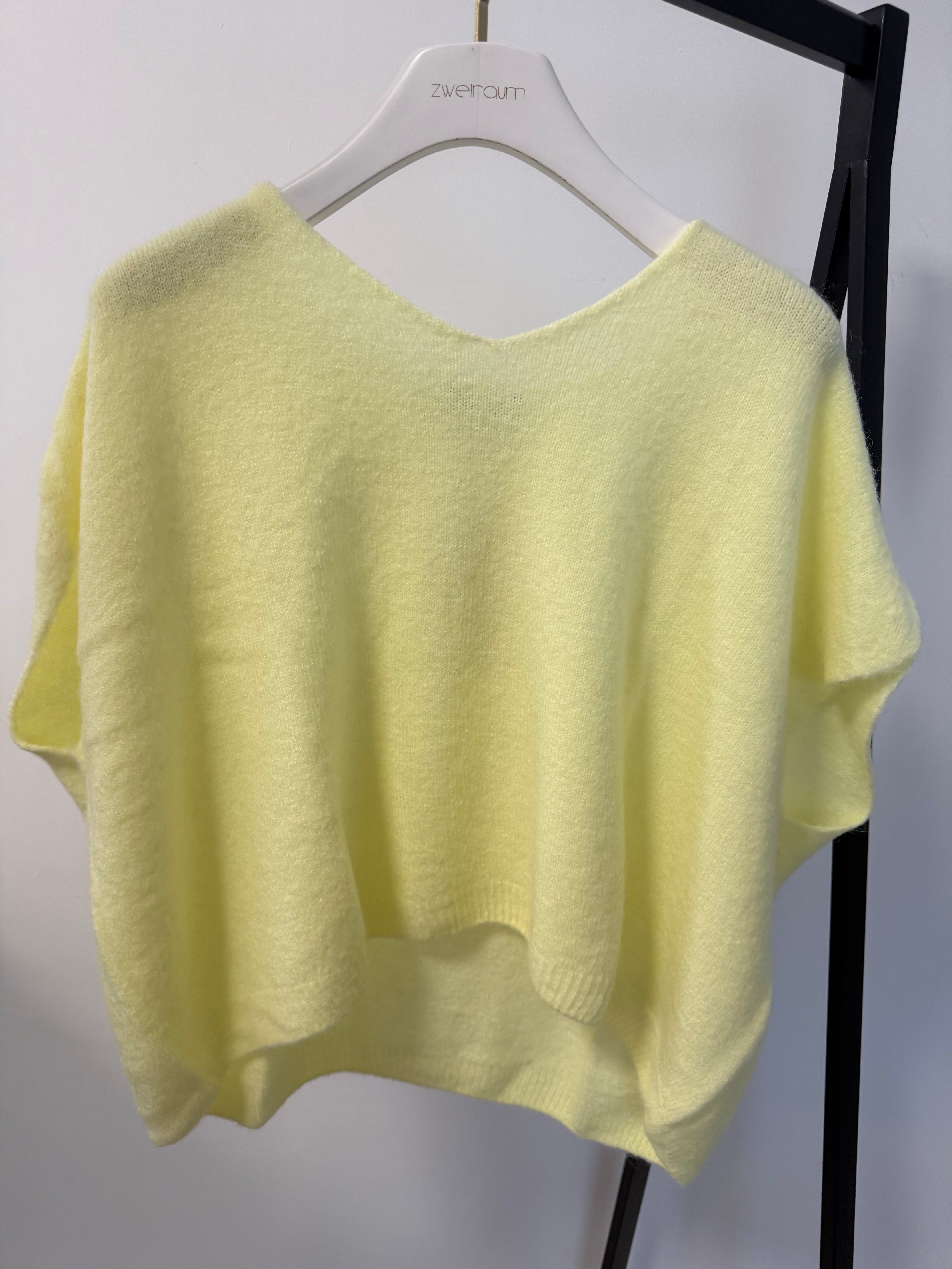 Midi Strick Pullunder Loose V-Neck