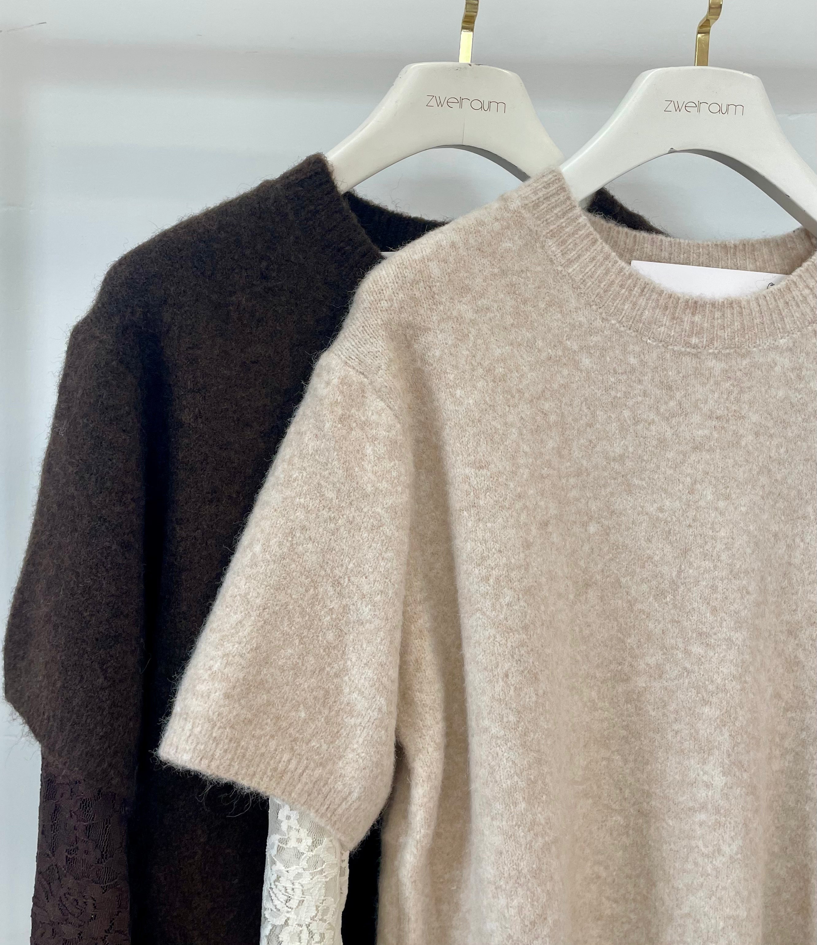 Strickpulli Lace Ärmel