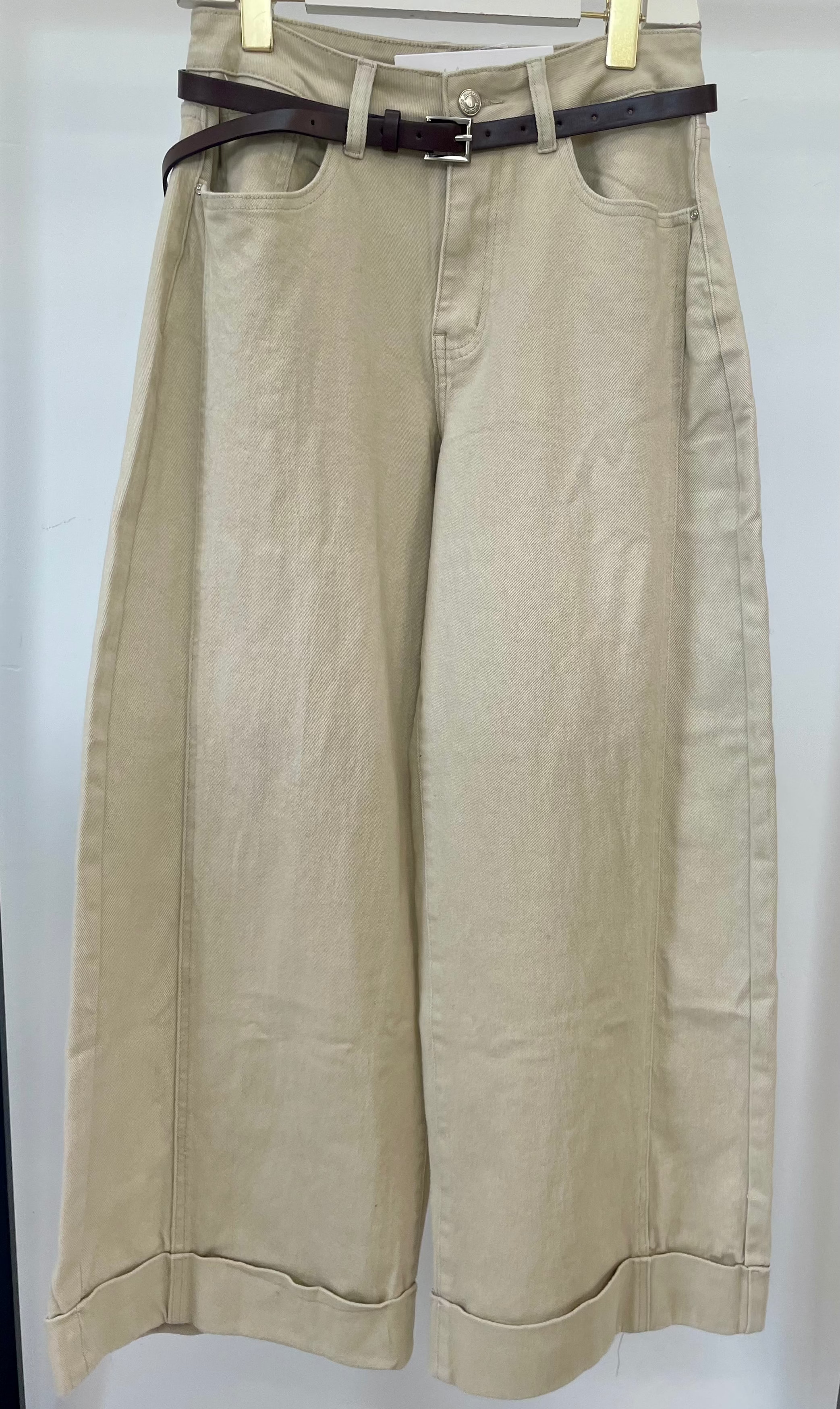 Wide Jeans mit Umschlag
