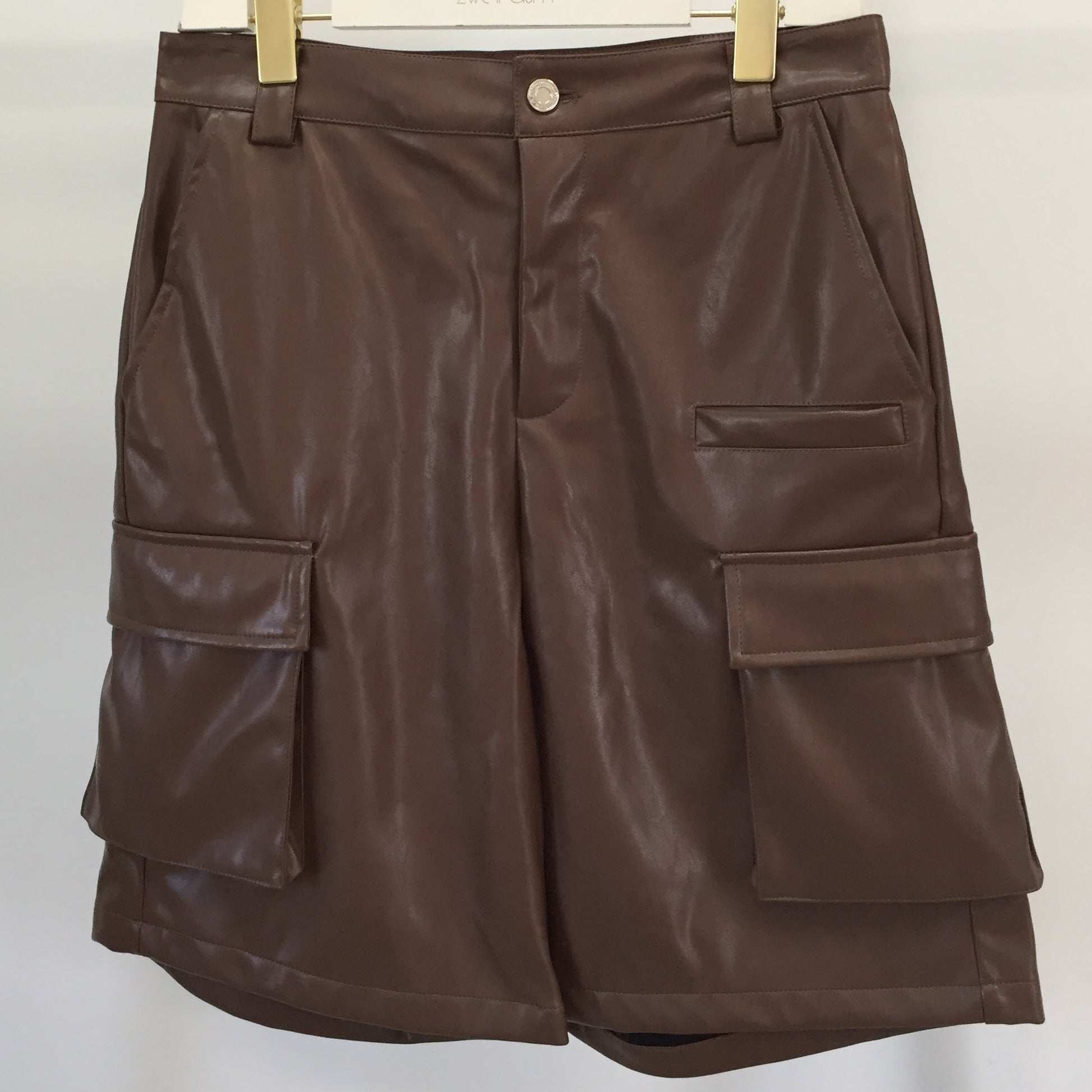 Midi Shorts Lederoptik