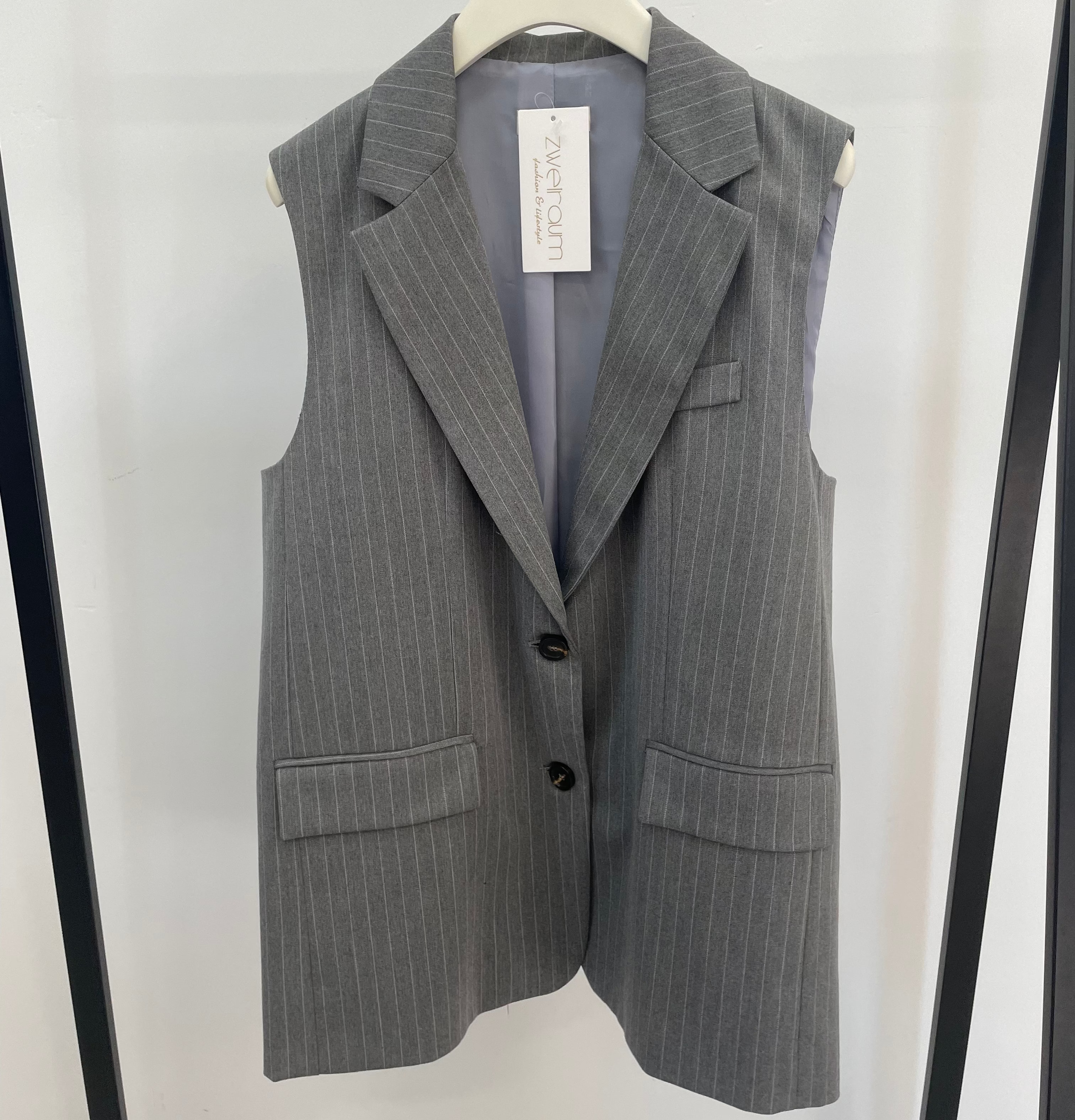 Pinstripe Long Weste