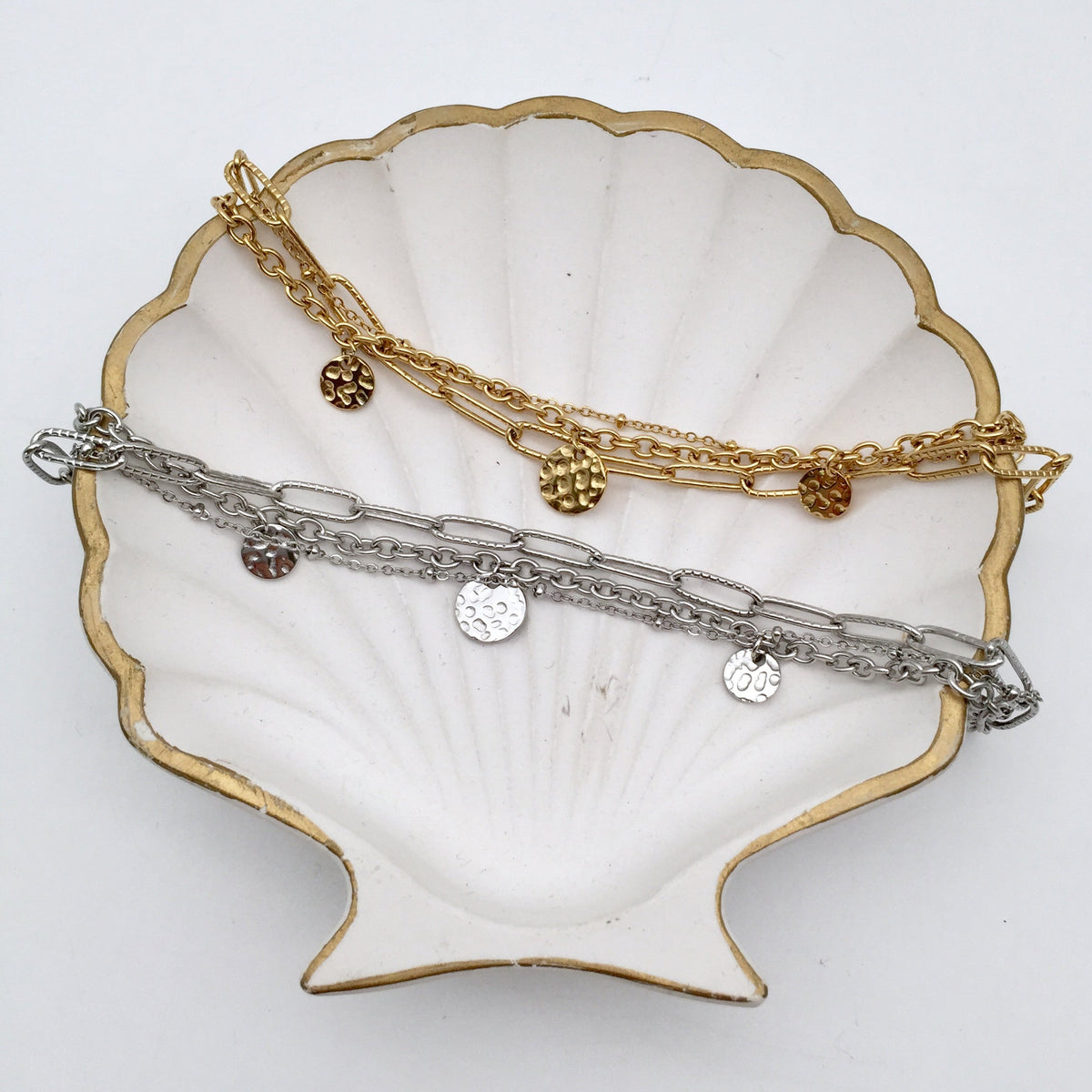 Armkette Tripple Chain Hanging Coins