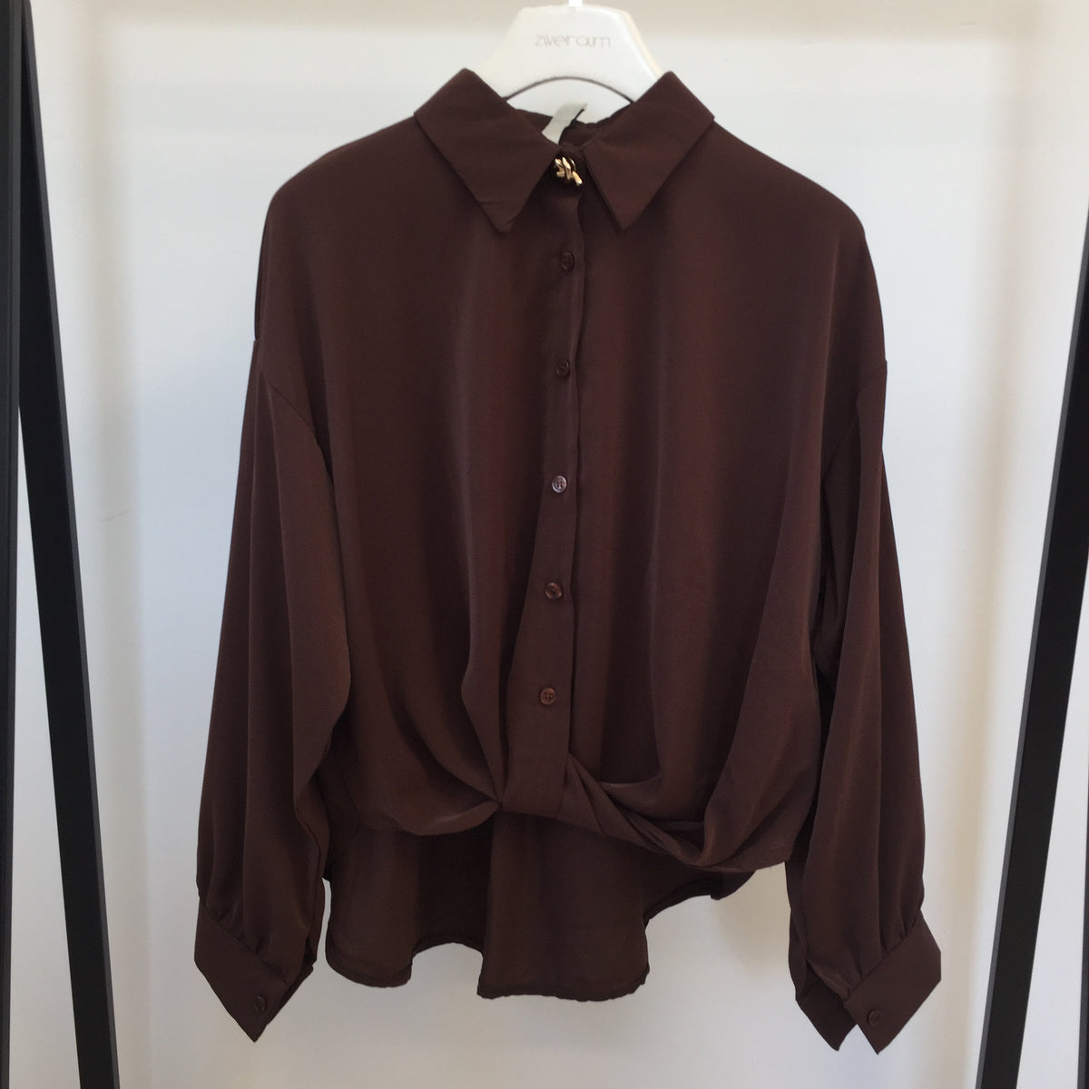 Cross Bluse Gold Button