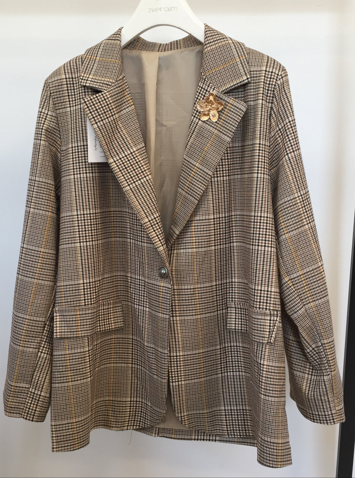 Karo Blazer Brosche