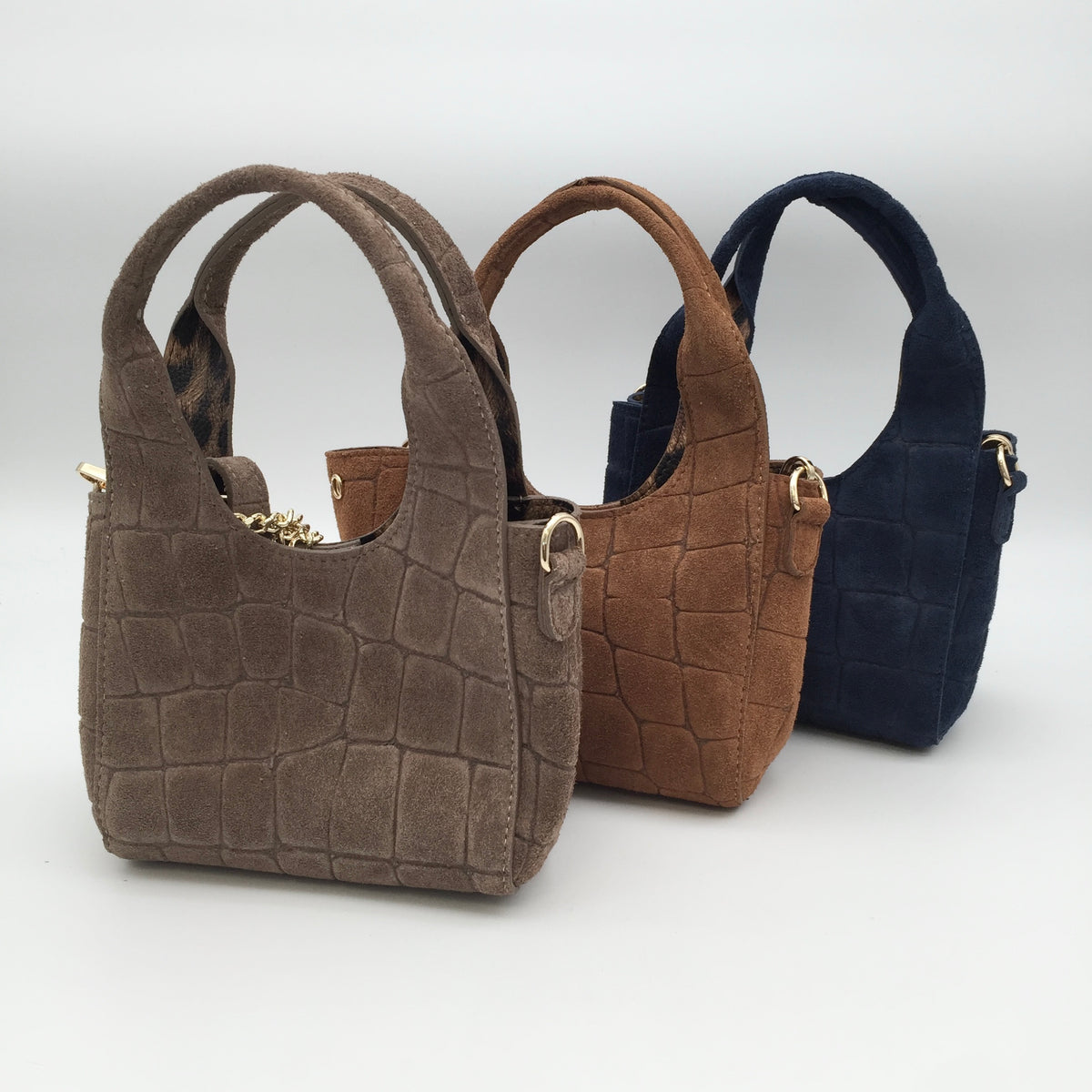 Tiny Kroko Tasche Wildleder