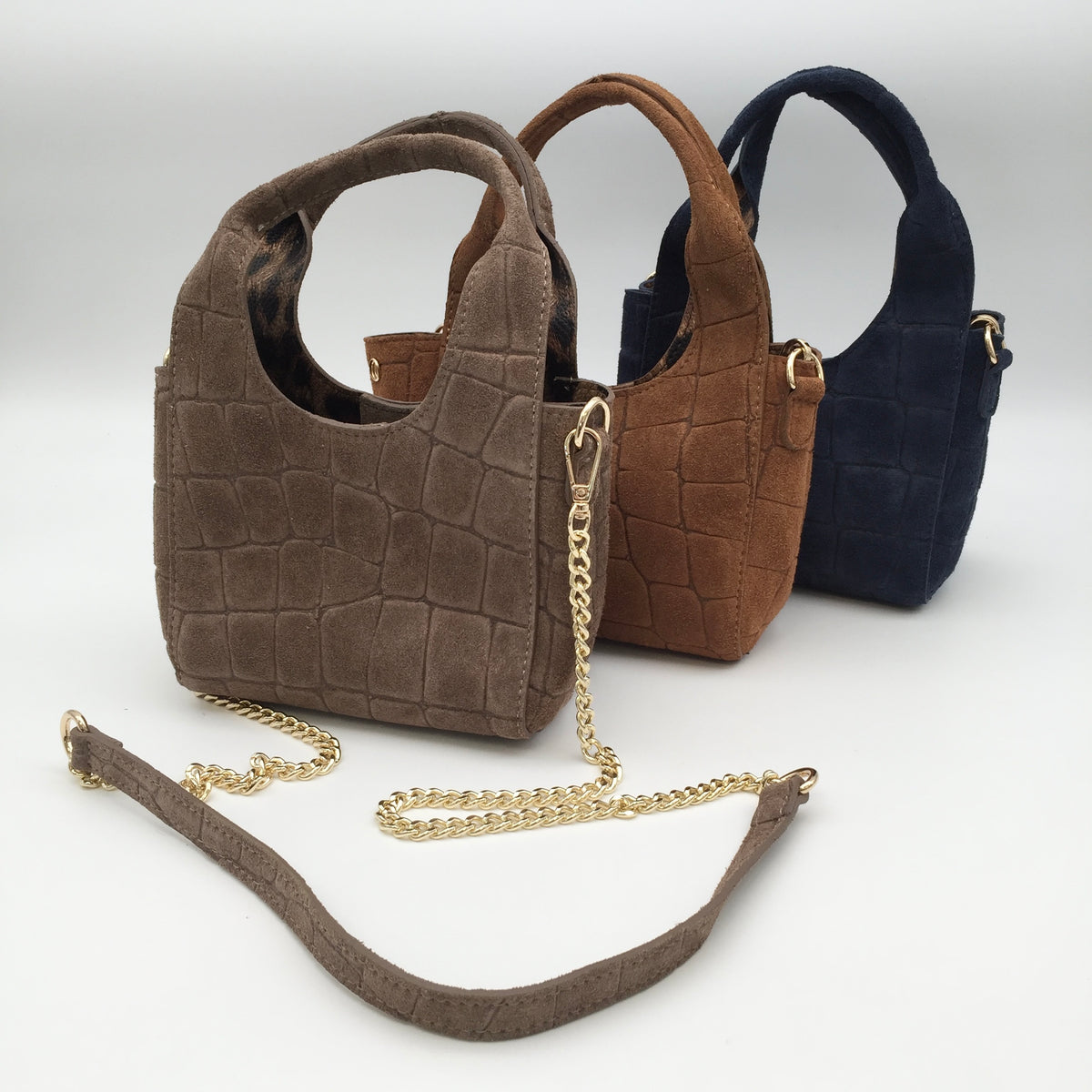 Tiny Kroko Tasche Wildleder