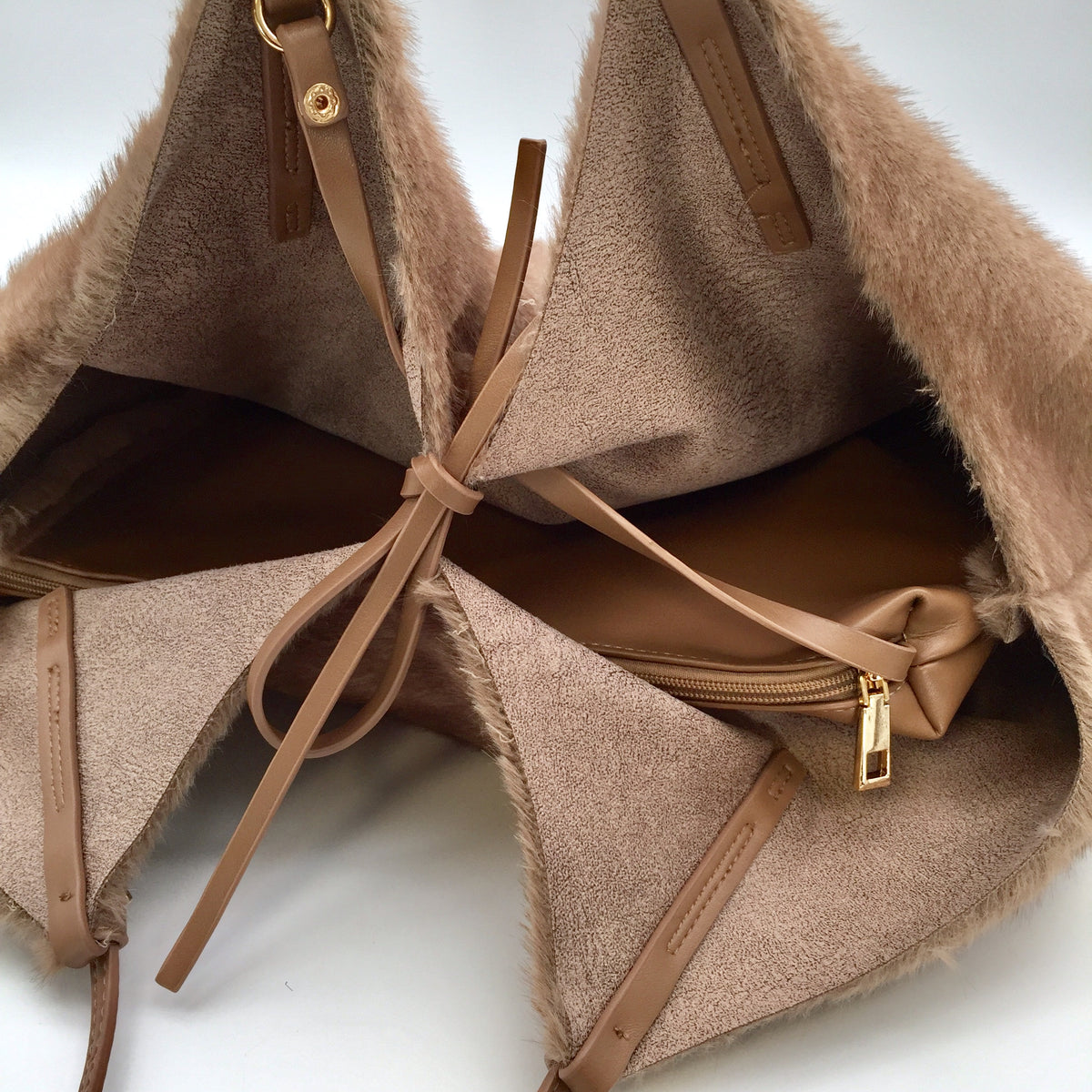 Fell Tasche Karo Print