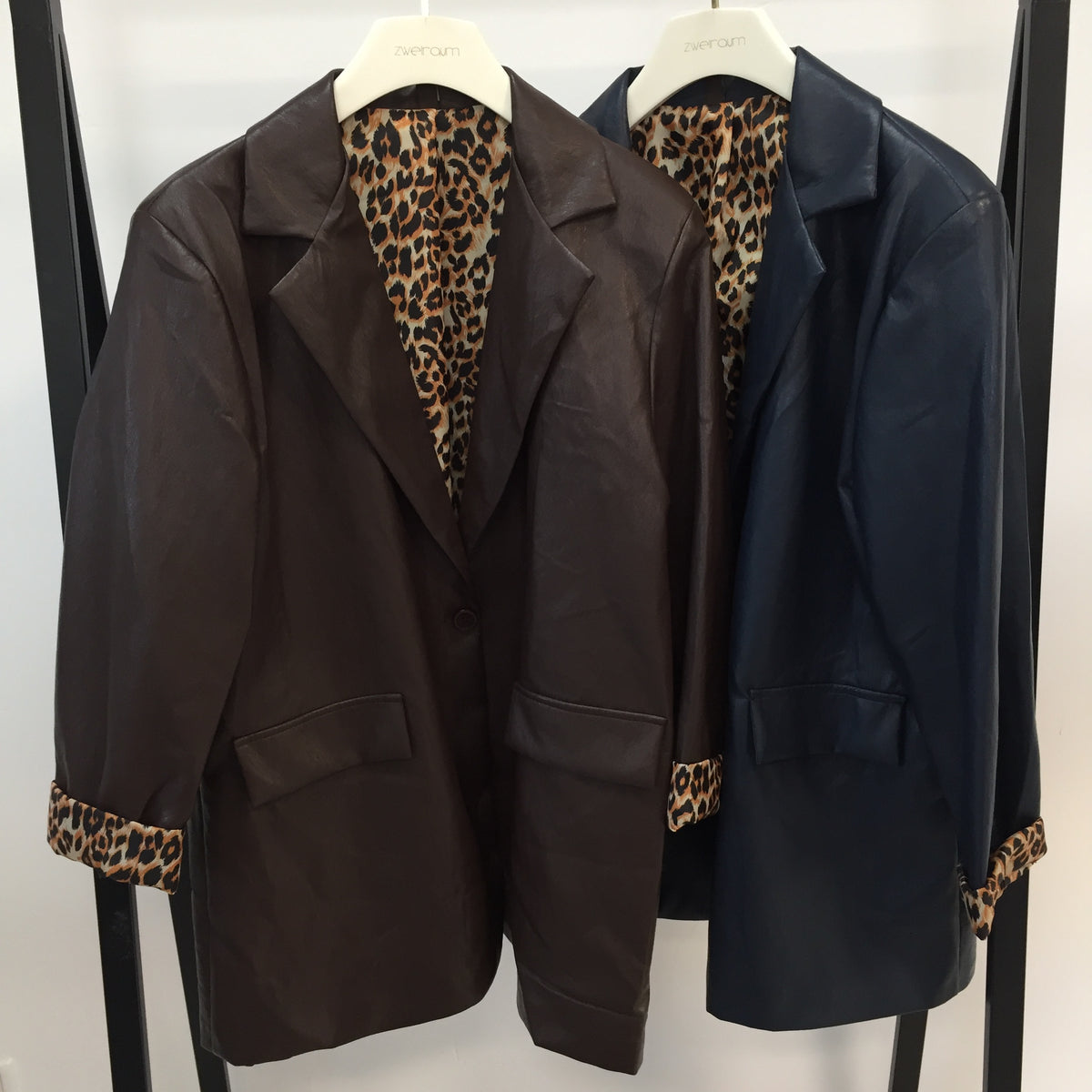Long Blazer Lederoptik