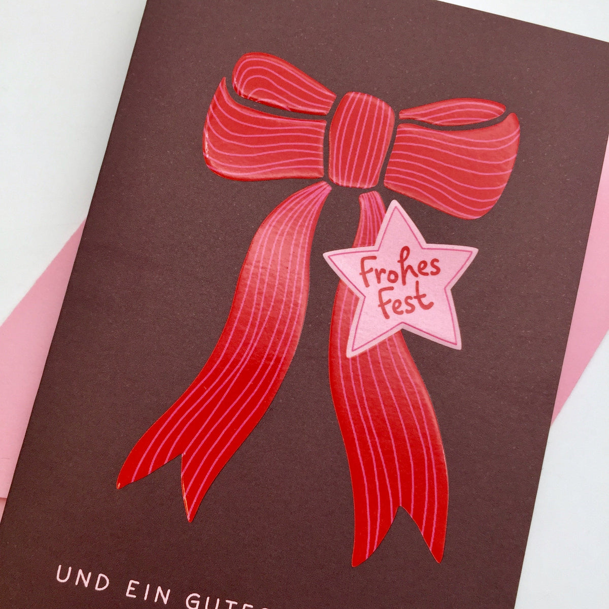 Doppelkarte Bow Frohes Fest