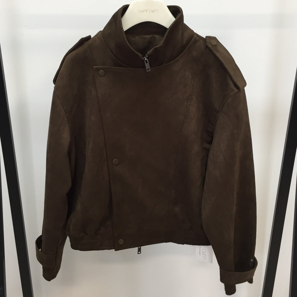Midi Jacke Sued Optik