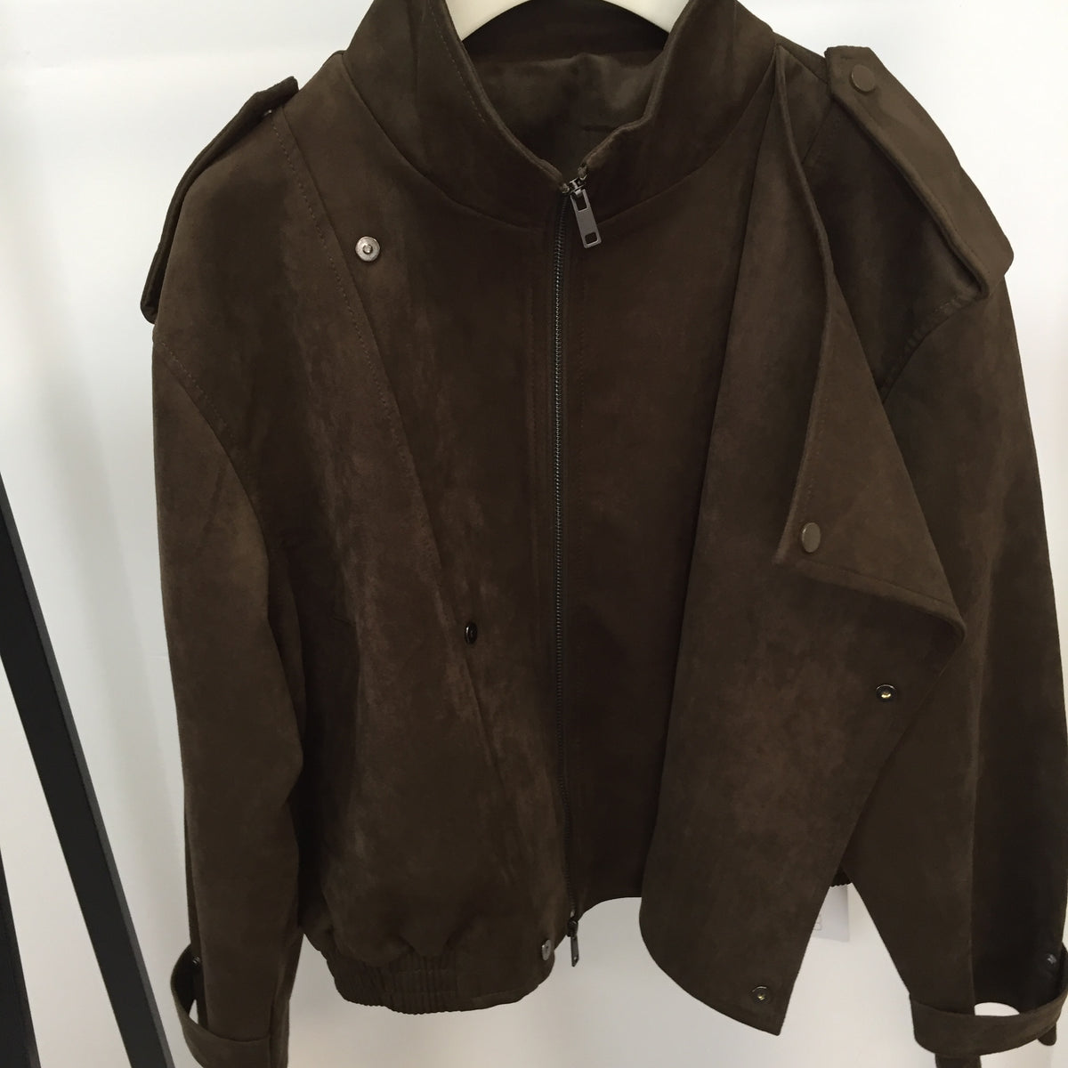Midi Jacke Sued Optik