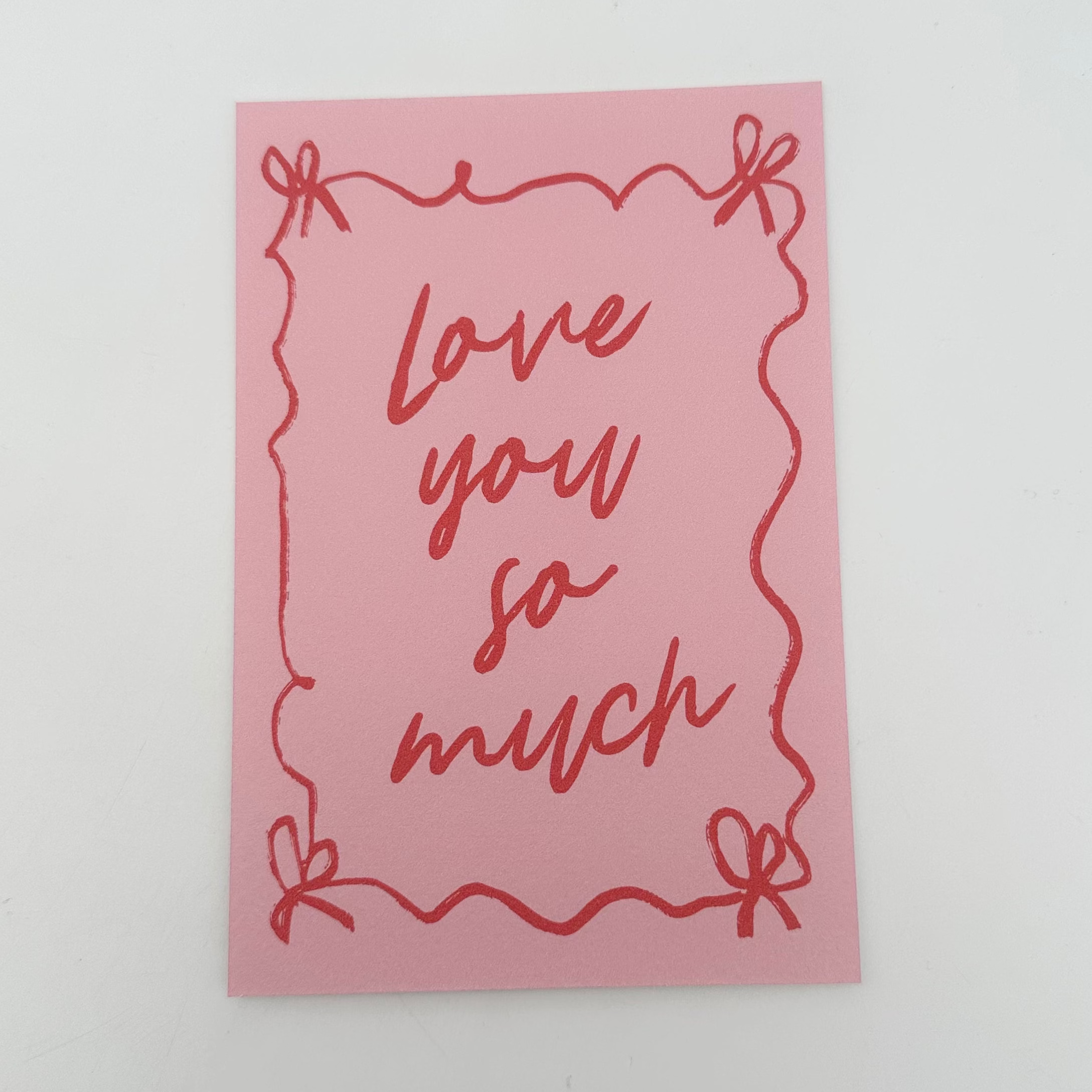 Postkarte Love you so much