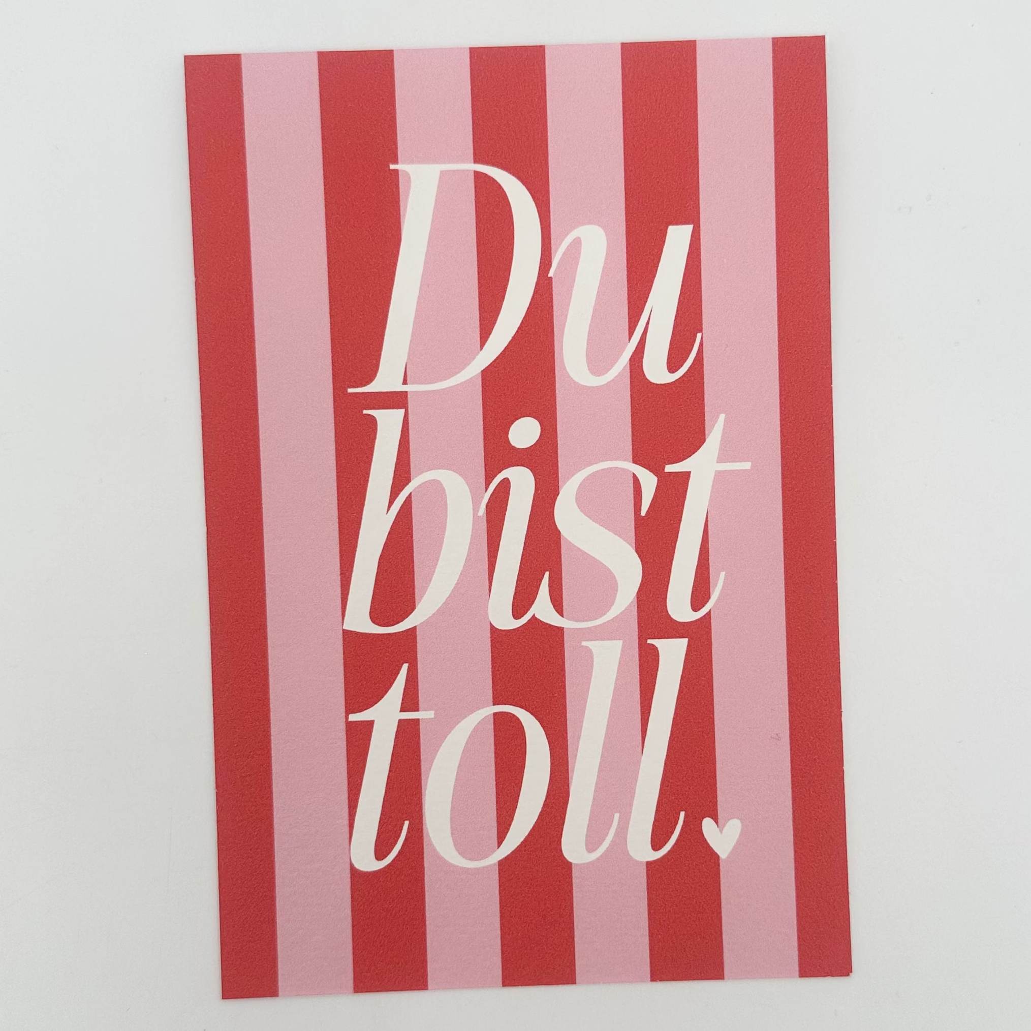 Postkarte Du bist toll Streifen