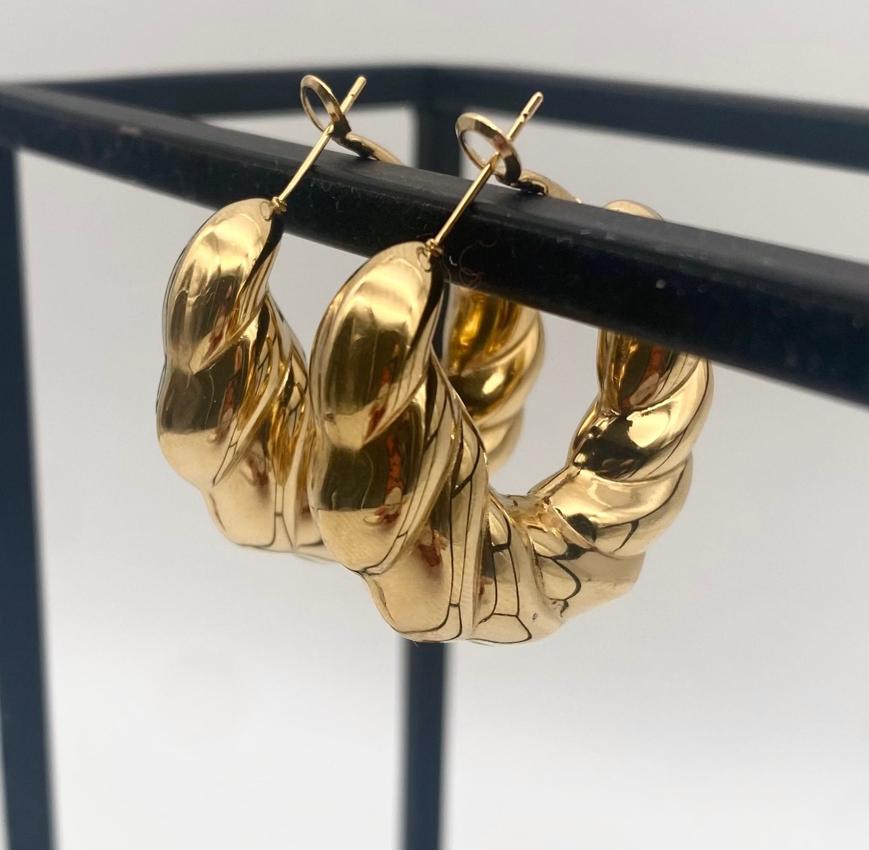 Ohrringe Chunky Hoops Twisted