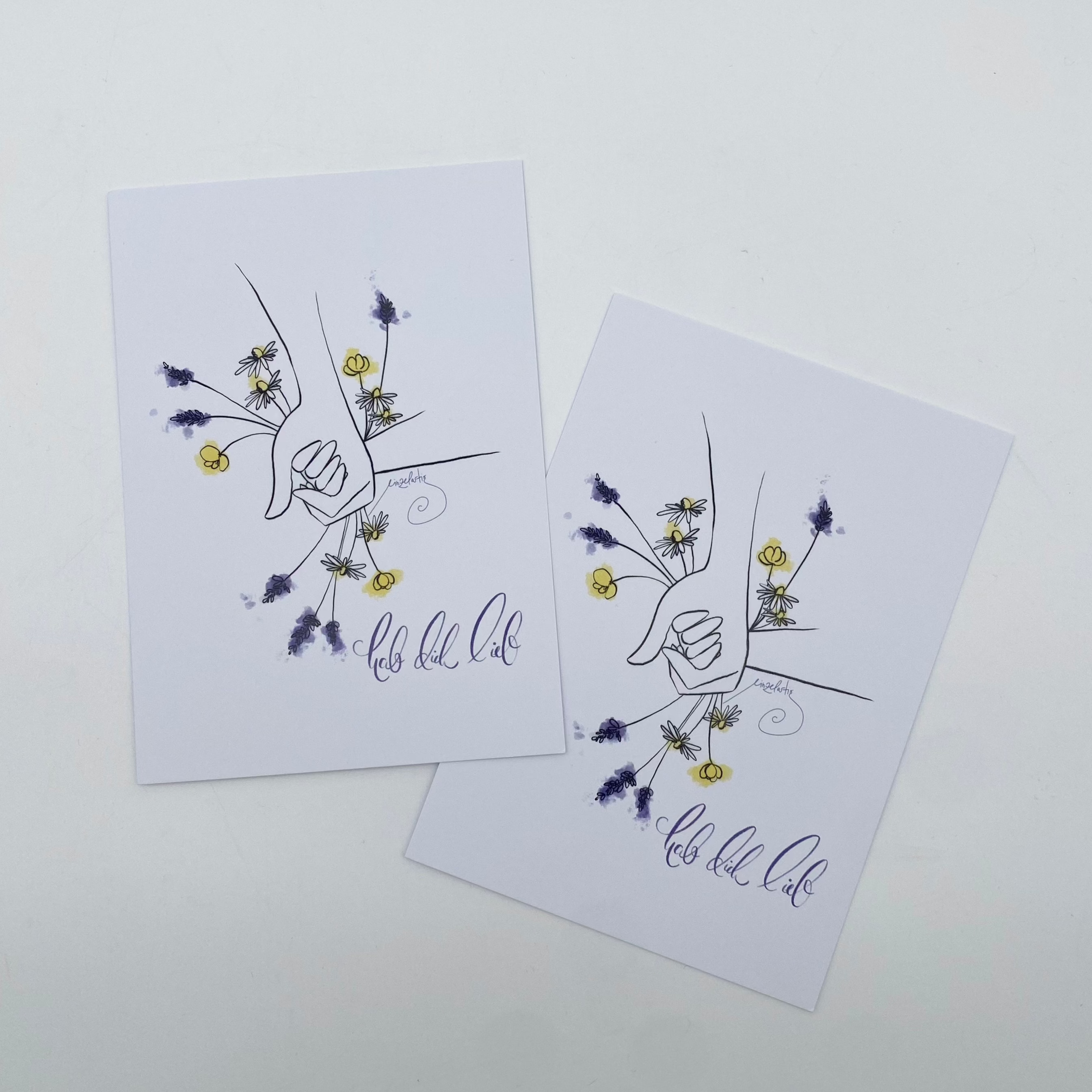 Postkarte Hab Dich Lieb