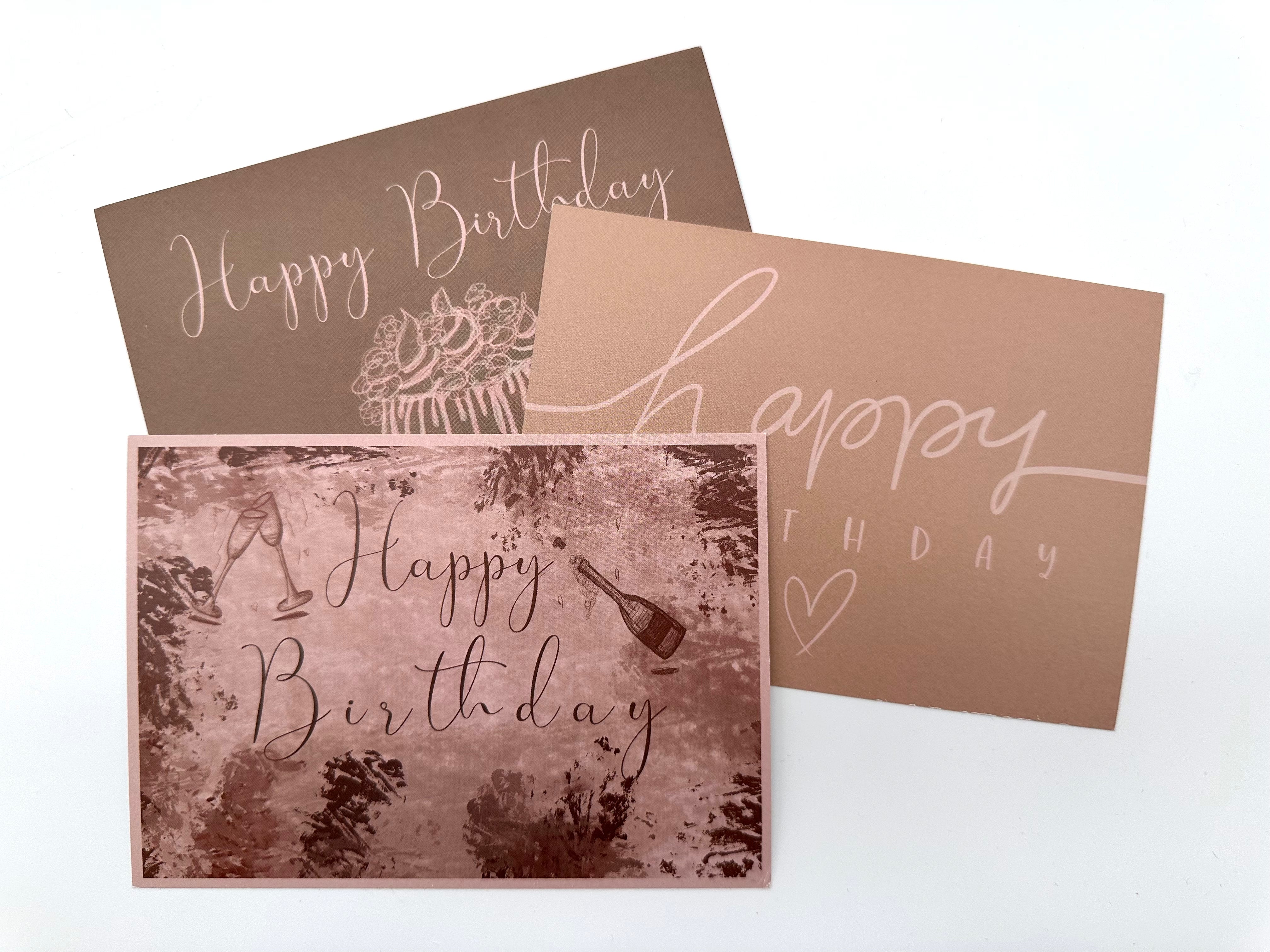Postkarte laKiwi - Happy Birthday mit Herz