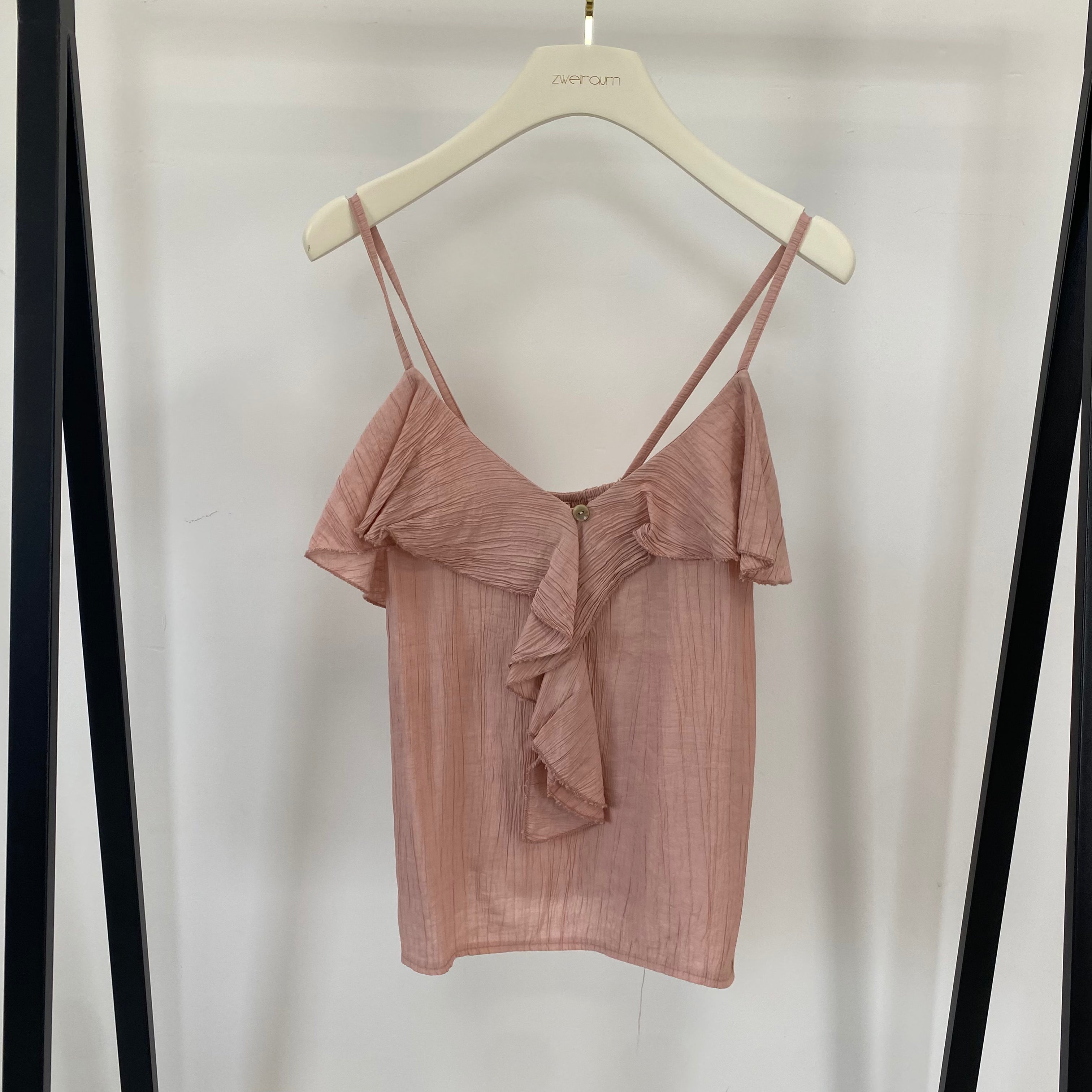Structured Spaghetti Top Ruffles