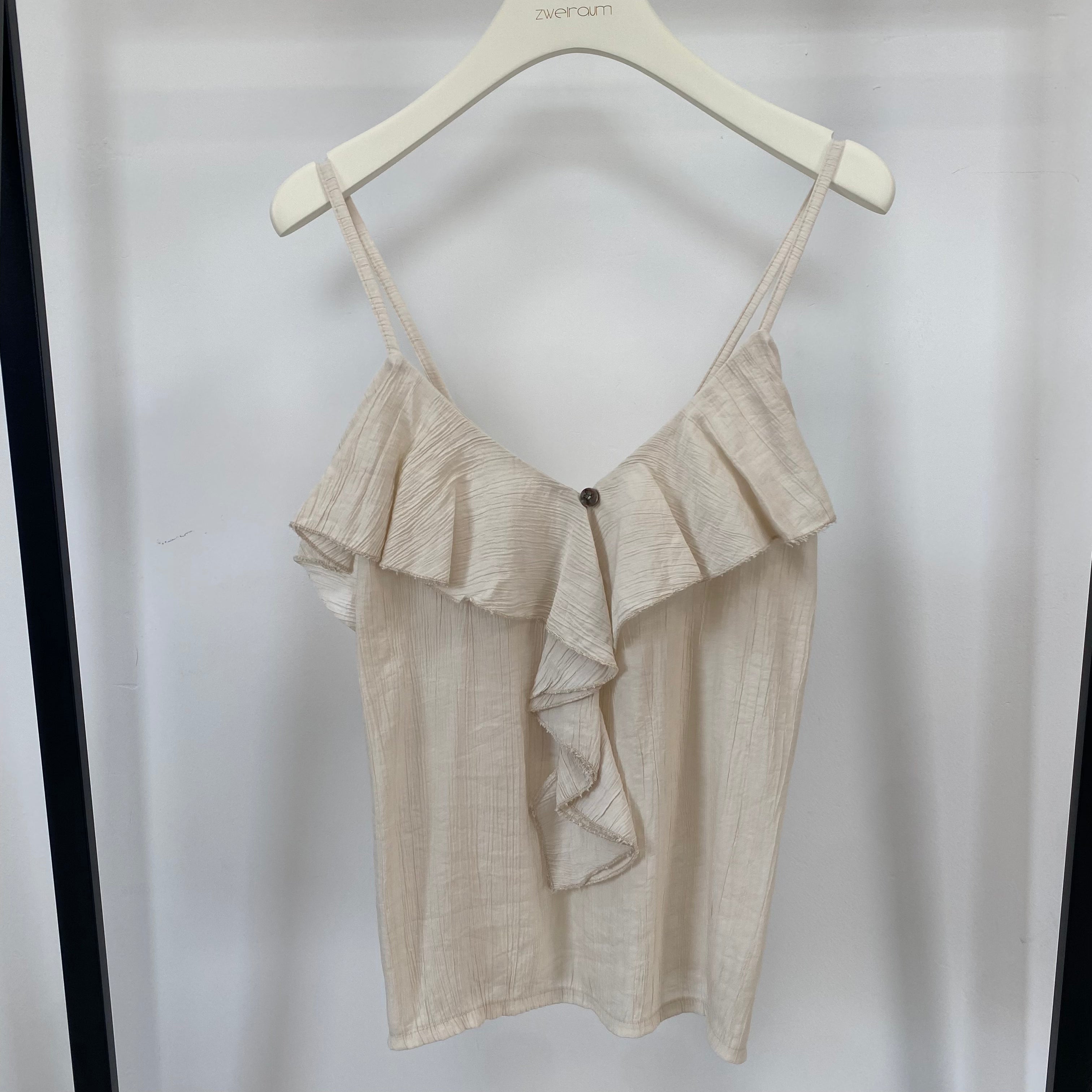 Structured Spaghetti Top Ruffles