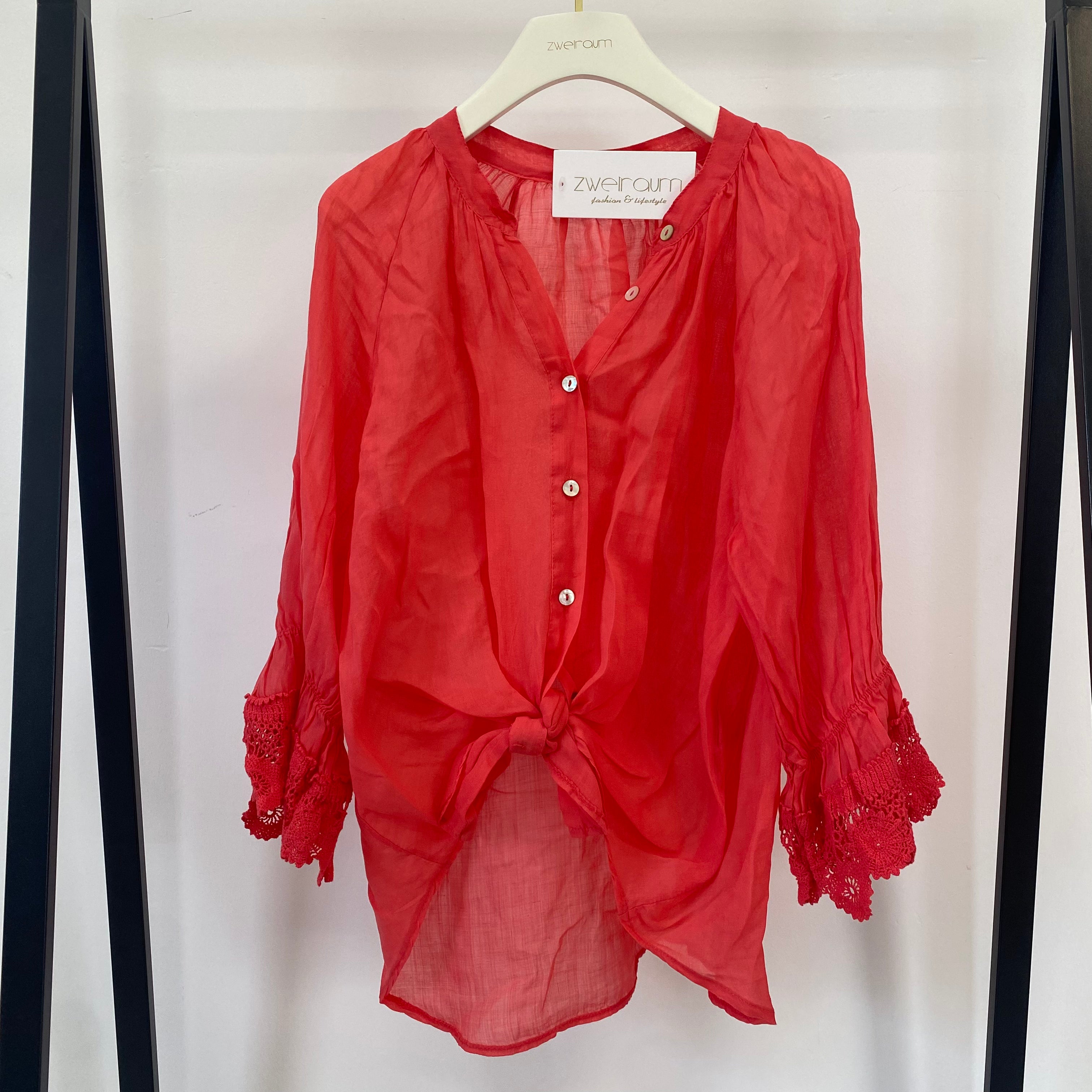 Bluse Transparent mit Lace Detail