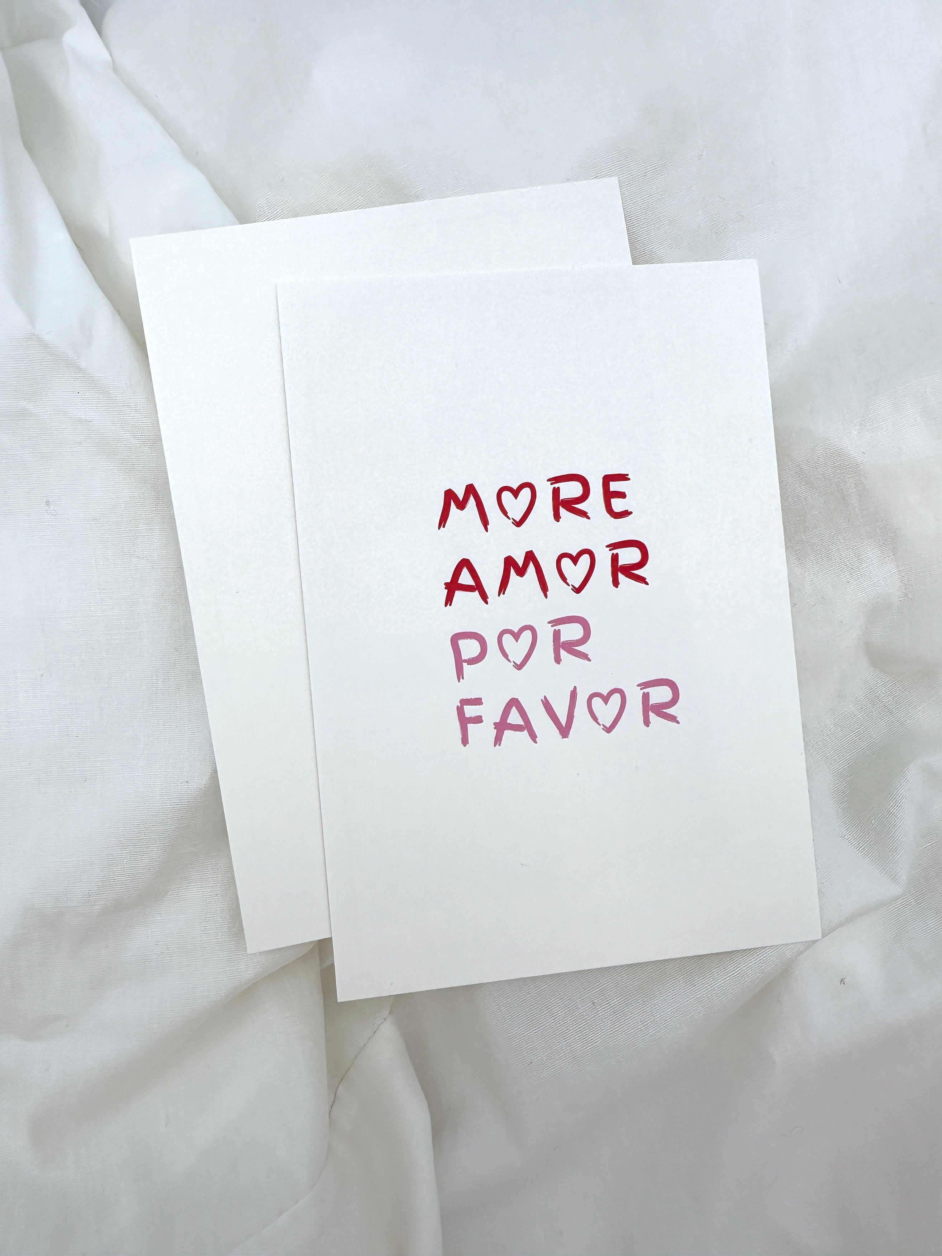 Postkarte More Amor Por Favor