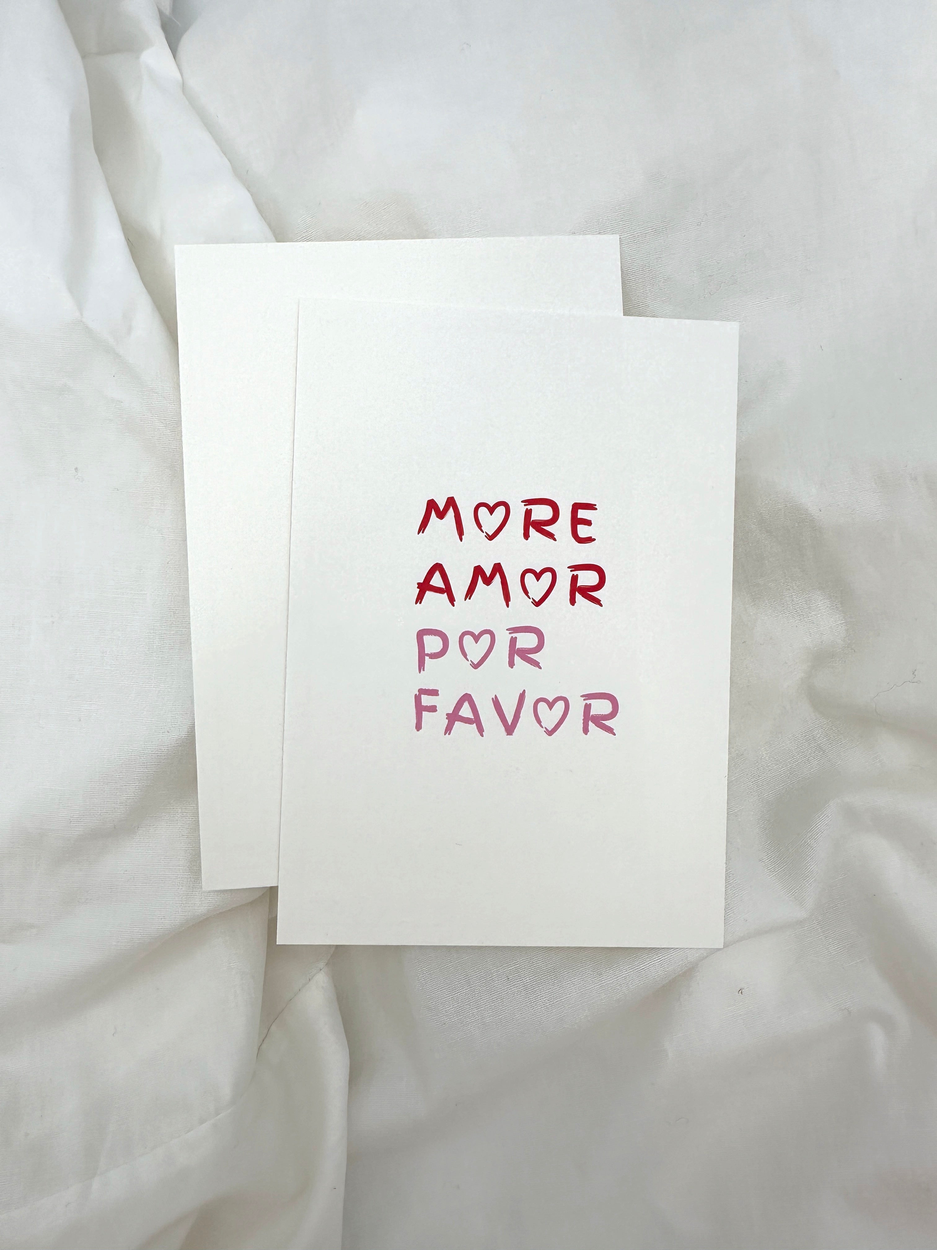 Postkarte More Amor Por Favor