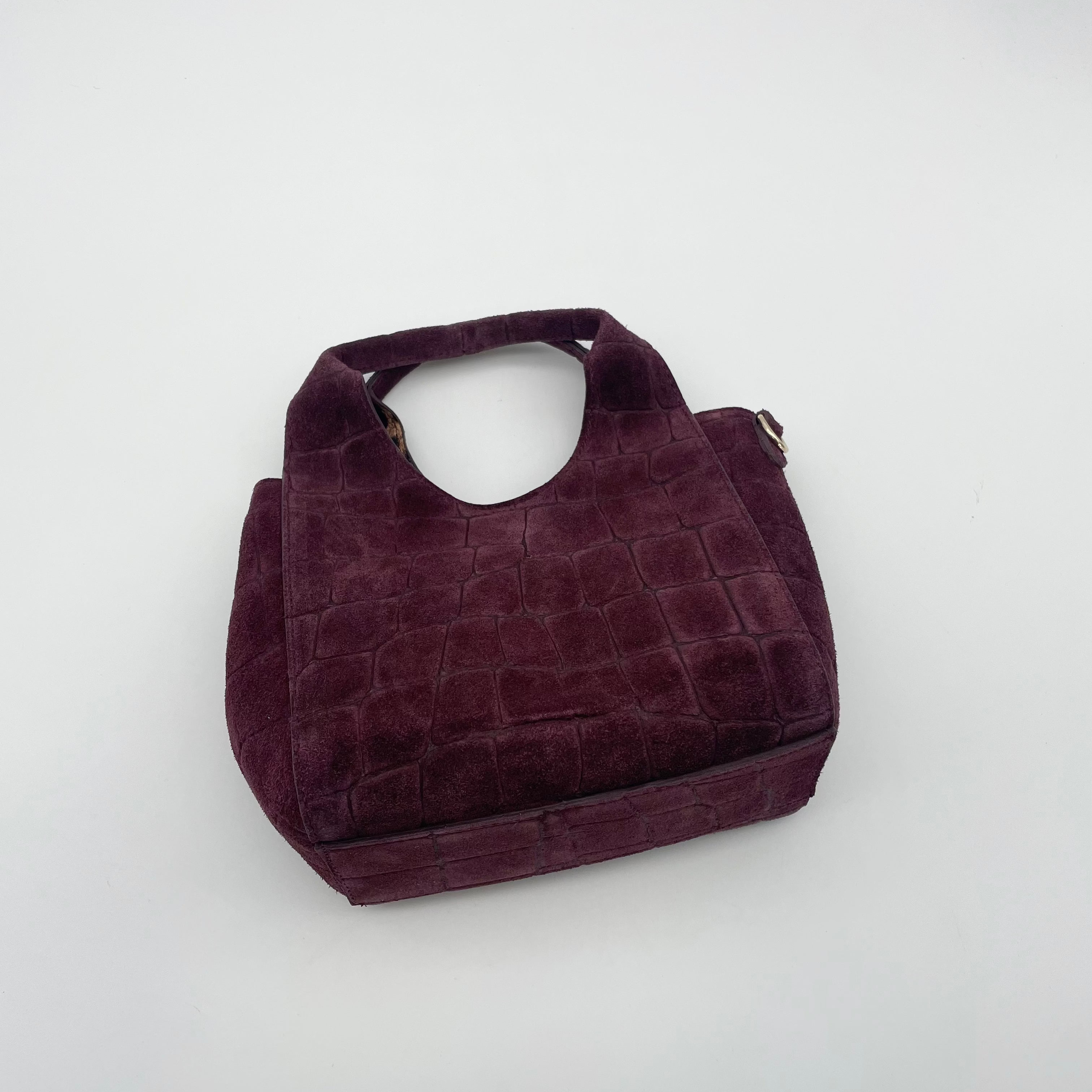 Mini Wildleder Kroko Tasche