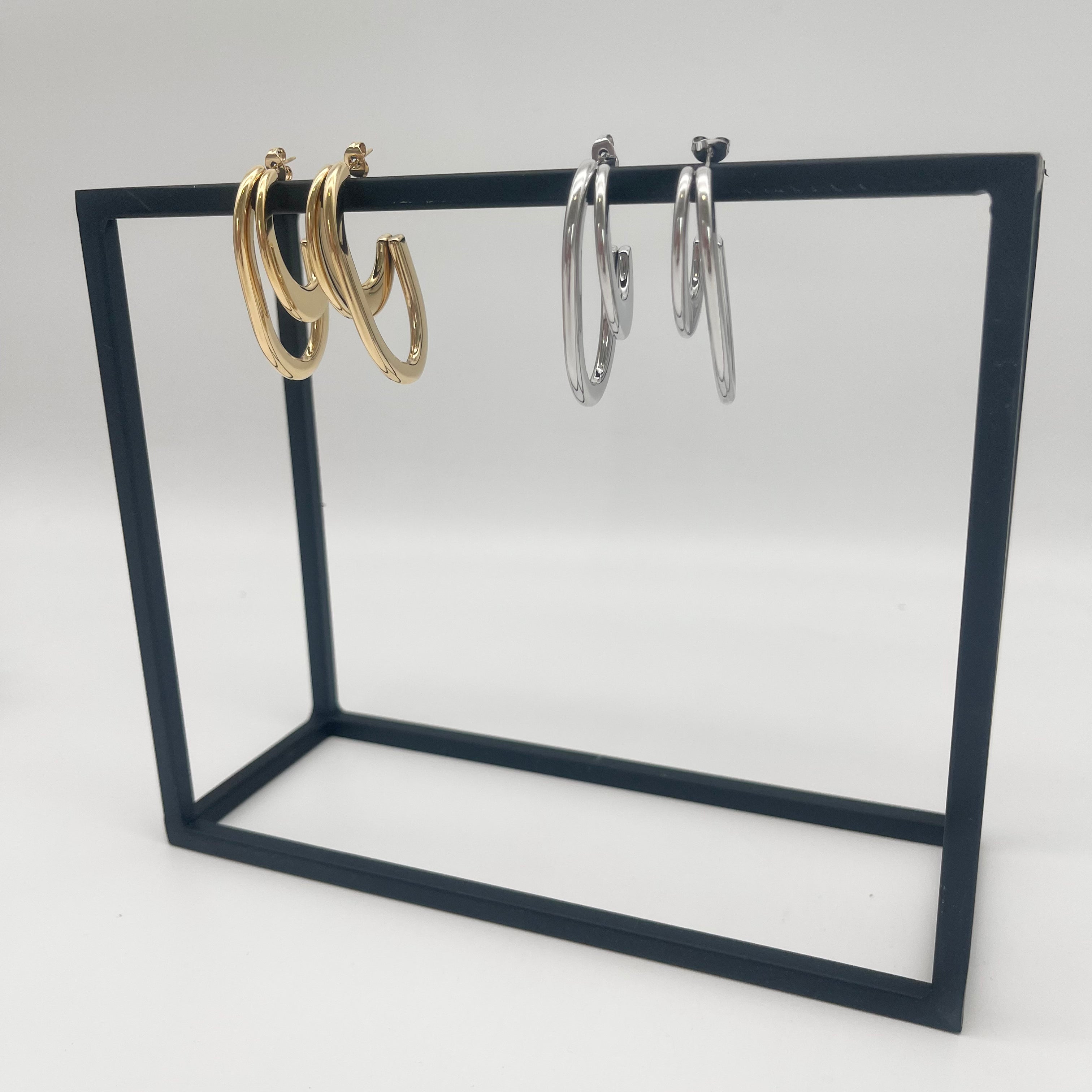 Ohrringe Double Oval Hoops