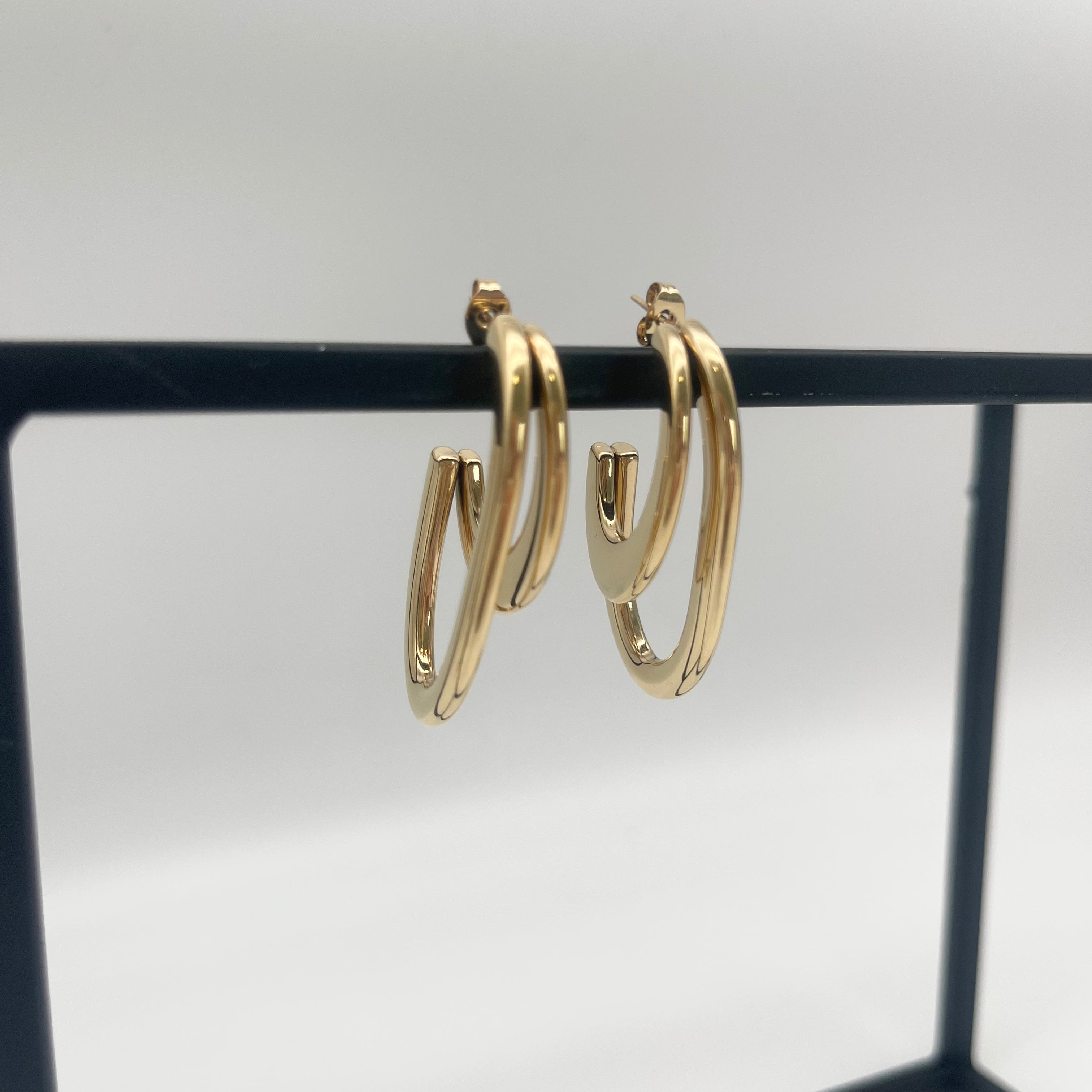 Ohrringe Double Oval Hoops