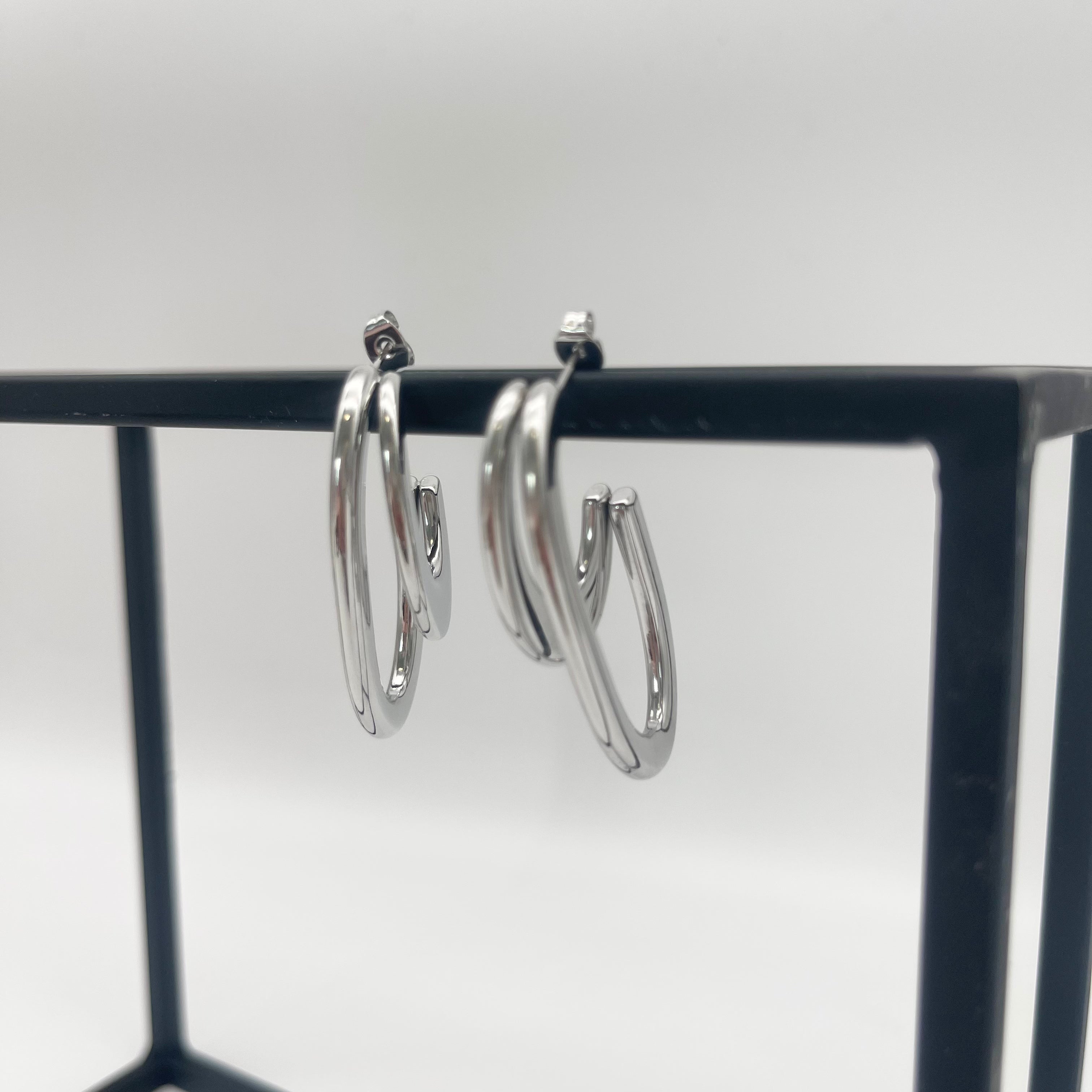Ohrringe Double Oval Hoops